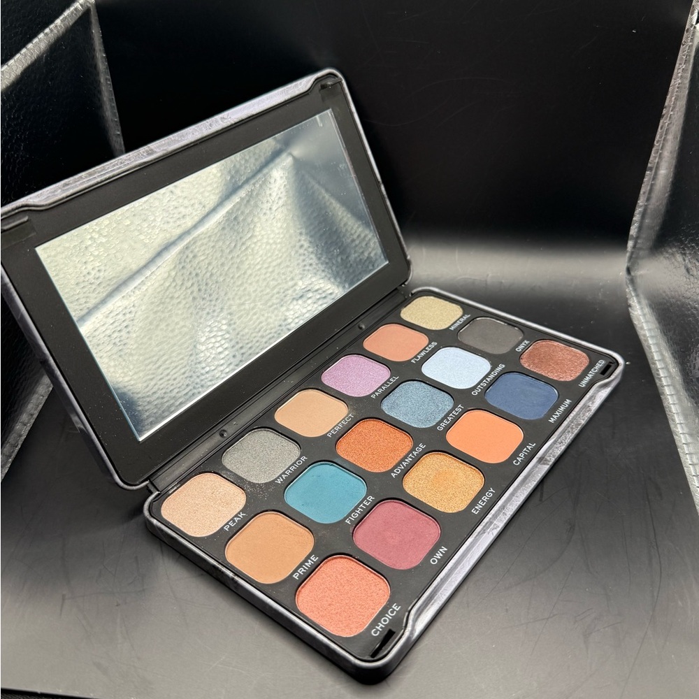 Revolution Eyeshadow Palette Blue and Orange with Matte and Metallic Shades